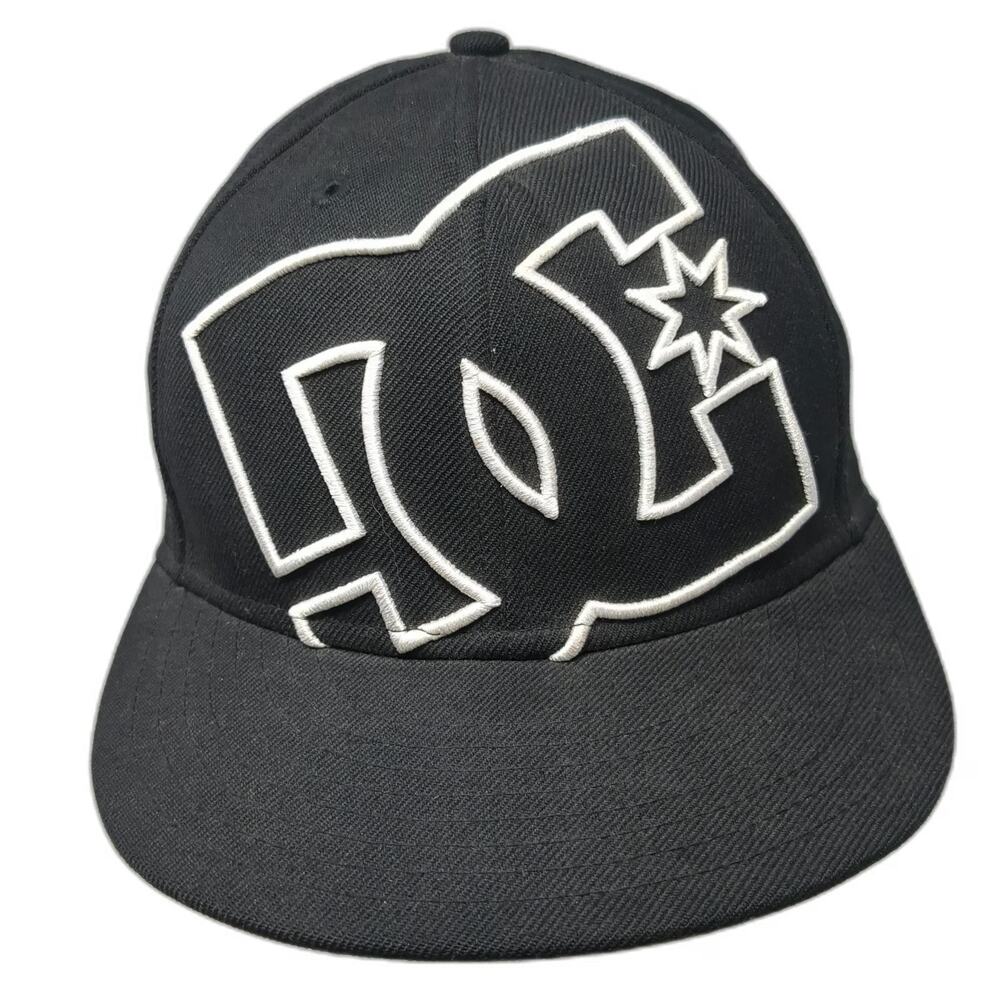 DC Shoes Baseball Cap Black 7 1/4 Fitted 59FIFTY New Era Wool Hat DJ Krauzy Logo
